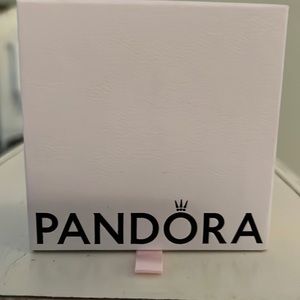 Pandora pink leather bracelet. Never worn, new in box.